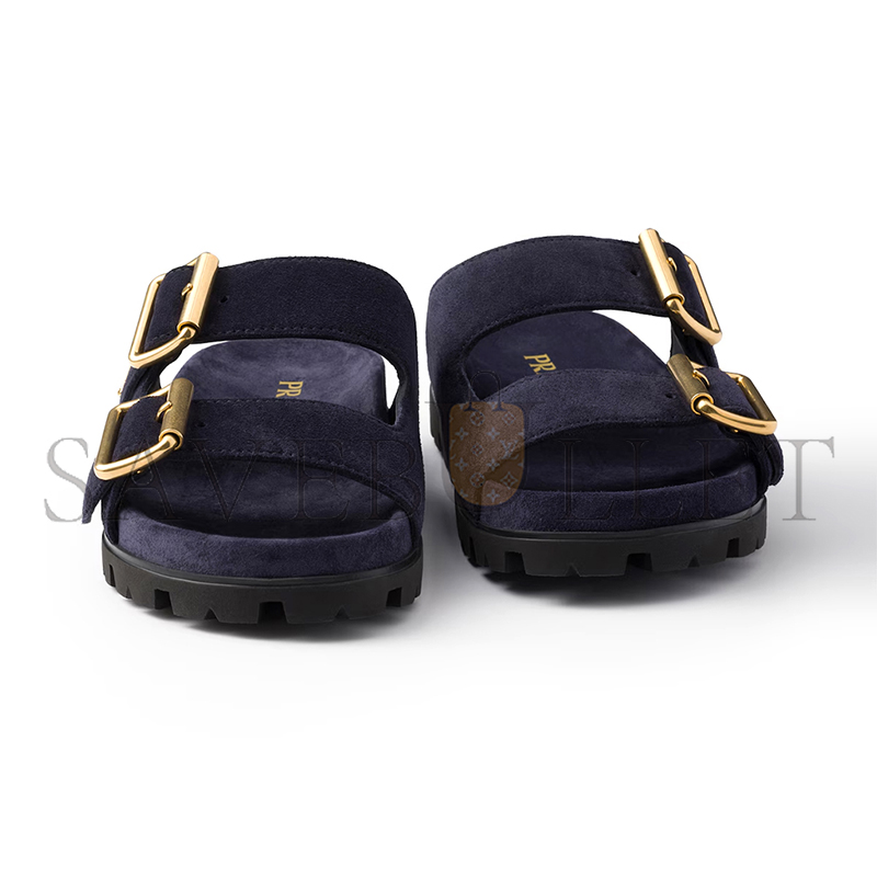 Pra*a suede strap slides 1xx692